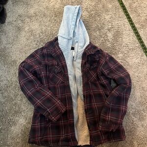 Plaid Hooded Women's Jacket